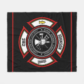 Couverture Polaire Service d'incendie AJOUTER LE NOM Pompier Insigne (Devant (Horizontal))