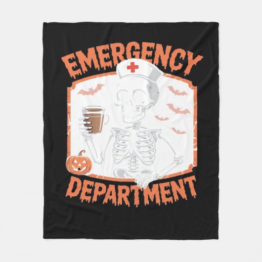 Couverture Polaire Service d'urgence Funny Halloween Nurse Essenti (Devant)