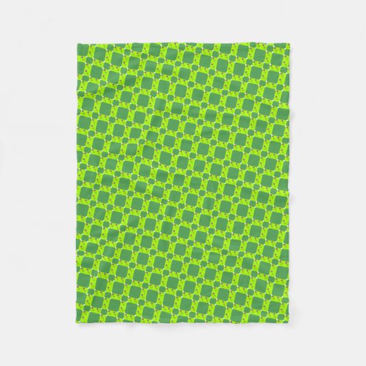 Couverture Polaire Serviette à motif géométrique vert (Devant)