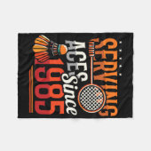 Couverture Polaire Serving Aces depuis 1985 Badminton Lover 40th Birt (Devant (Horizontal))