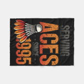Couverture Polaire Serving Aces depuis 1995 Badminton Lover 30th Birt (Devant (Horizontal))