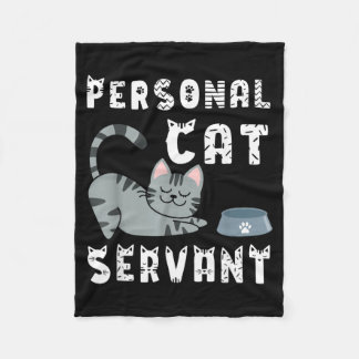 Couverture Polaire Serviteur de chat personnel Chat drôle