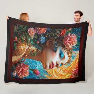 Couverture Polaire Ses délices floraux AI Concept Art de Xzendor7