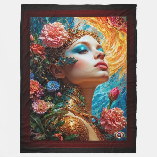 Couverture Polaire Ses délices floraux AI Concept Art de Xzendor7 (Devant)