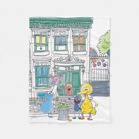 Couverture Polaire Sesame Pals Doodley Graphisme (Devant)