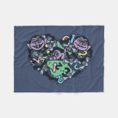 Couverture Polaire Sésame Sésame | Comte von Count Doodle Heart (Devant (Horizontal))