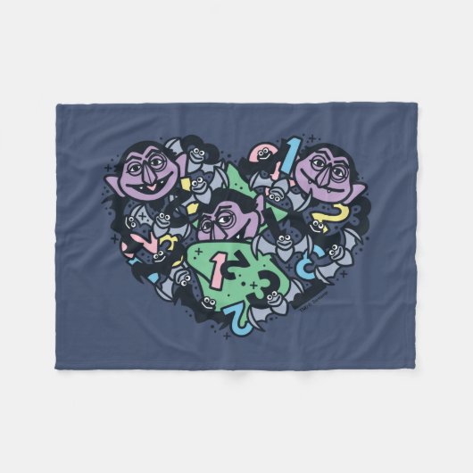 Couverture Polaire Sésame Sésame | Comte von Count Doodle Heart (Devant (Horizontal))
