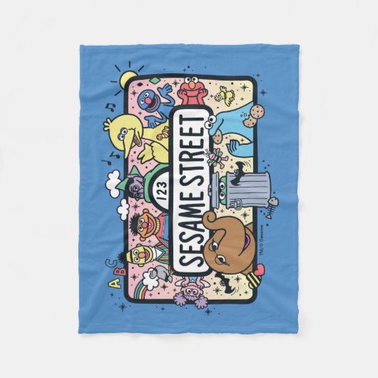 Couverture Polaire Sésame Sésame | Sesame Pals signe de Doodle (Devant)