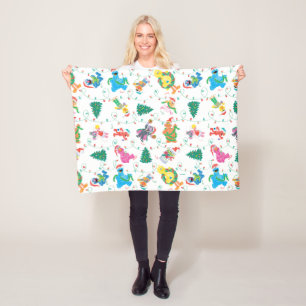 Couverture Polaire Sesame Street Christmas Tree Motif