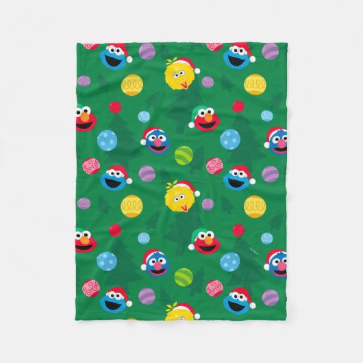 Couverture Polaire Sesame Street Christmas Tree Motif (Devant)