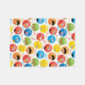 Couverture Polaire Sesame Street Circle Motif de caractères (Devant (Horizontal))