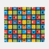 Couverture Polaire Sesame Street Cubed Visages Motif (Devant (Horizontal))
