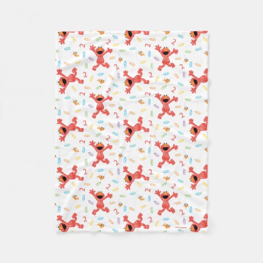 Couverture Polaire Sesame Street Elmo | Birthday Crayon (Devant)