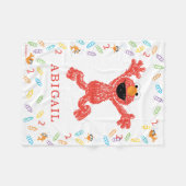 Couverture Polaire Sesame Street Elmo | Crayon Birthday (Devant (Horizontal))
