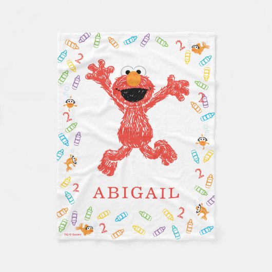 Couverture Polaire Sesame Street Elmo | Crayon Birthday (Devant)