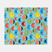 Couverture Polaire Sesame Street Façades Motif sur Blue (Devant (Horizontal))