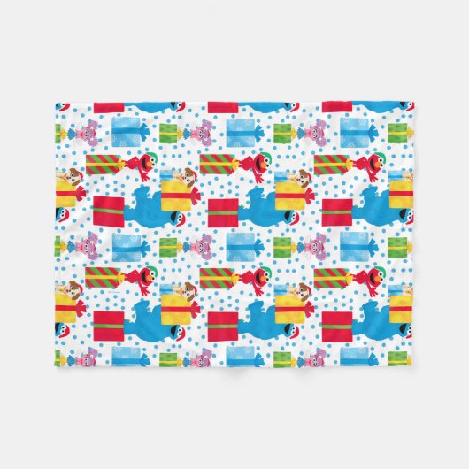 Couverture Polaire Sesame Street Noël Présente Motif (Devant (Horizontal))