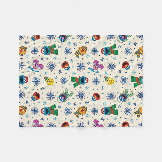 Couverture Polaire Sesame Street Noël Snowflake Motif (Devant (Horizontal))