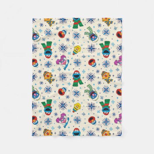 Couverture Polaire Sesame Street Noël Snowflake Motif (Devant)