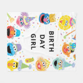Couverture Polaire Sesame Street Pals Confetti Birthday (Devant (Horizontal))