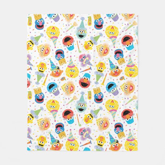 Couverture Polaire Sesame Street Pals Confetti Birthday (Devant)