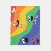 Couverture Polaire Sesame Street Rainbow Fleece Blanche (Devant)