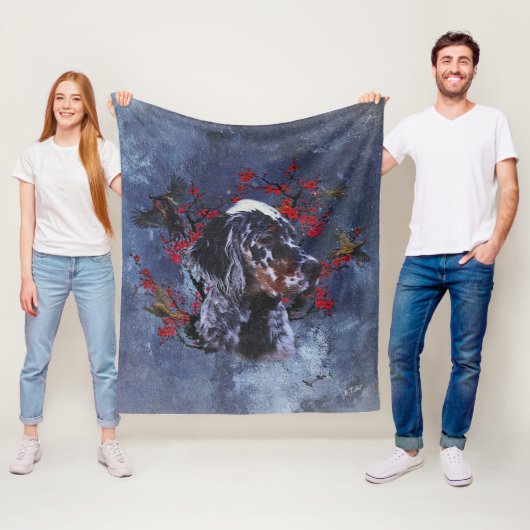 Couverture Polaire Set anglais avec faisans, art (En situation)