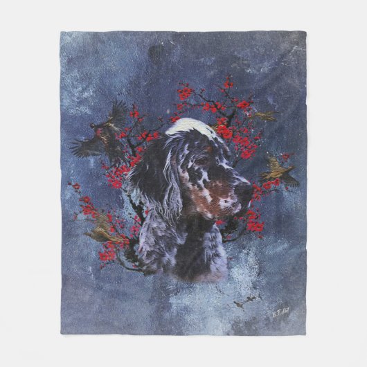 Couverture Polaire Set anglais avec faisans, art (Devant)