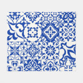 Couverture Polaire Set of 16 tiles Azulejos in blue, white. Original (Devant (Horizontal))