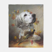 Couverture Polaire Setter anglais avec faisans, art (Devant)