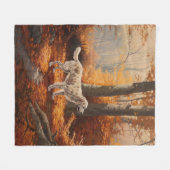 Couverture Polaire Setter anglais en automne Leaves Fall Inspire (Devant (Horizontal))