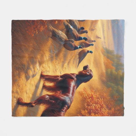 Couverture Polaire Setter irlandais (Devant (Horizontal))