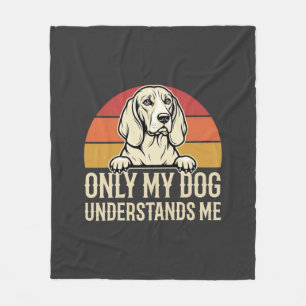 Couverture Polaire Seul mon chien me comprend Chien Vintage