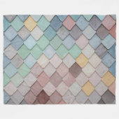 Couverture Polaire Shabby Carrelage Chic Pastel (Devant (Horizontal))