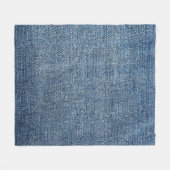 Couverture Polaire Shabby denim texture for background. Blue jeans (Devant (Horizontal))