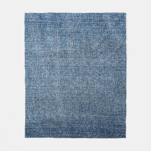 Couverture Polaire Shabby texture denim pour arrière - plan. Jeans bl