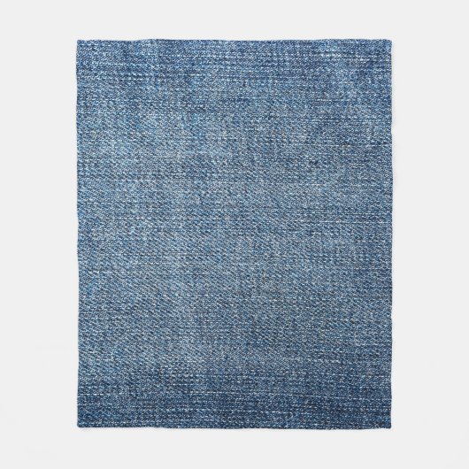 Couverture Polaire Shabby texture denim pour arrière - plan. Jeans bl (Devant)