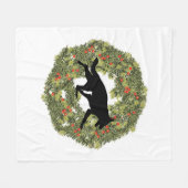 Couverture Polaire Shadow Silhouette Allemand Berger Chien dans une c (Devant (Horizontal))