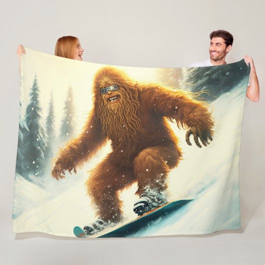 Couverture Polaire Shaggy Bigfoot Snowboard AI Yeti Snowboard (En situation)