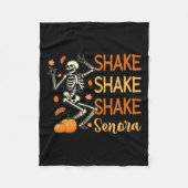 Couverture Polaire Shake Shake Shake Senora Funny Skeleton Citrouille (Devant)
