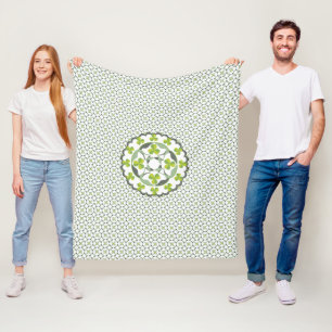 Couverture Polaire Shamrock Clover Celtic Inspiré Motif