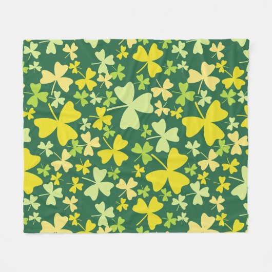 Couverture Polaire Shamrock coloré (Devant (Horizontal))