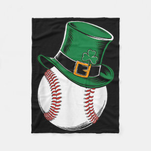 Couverture Polaire Shamrock de baseball Jour de la Saint Patrick