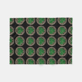 Couverture Polaire Shamrock noir sur cabot céleste (Devant (Horizontal))
