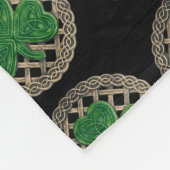 Couverture Polaire Shamrock noir sur cabot céleste (Coin)
