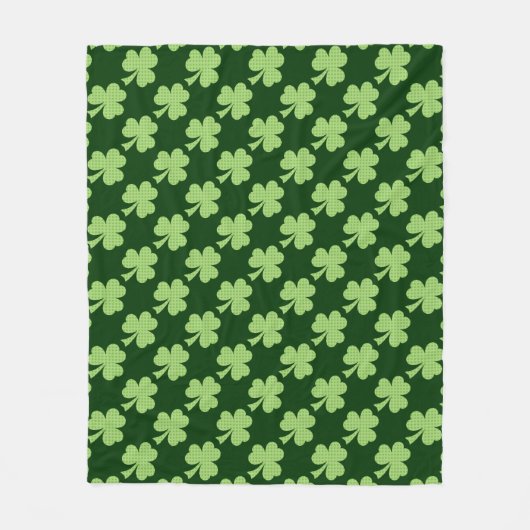 Couverture Polaire Shamrock vert Clover Pois motif (Devant)