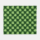 Couverture Polaire Shamrock vert Clover Pois motif (Devant (Horizontal))