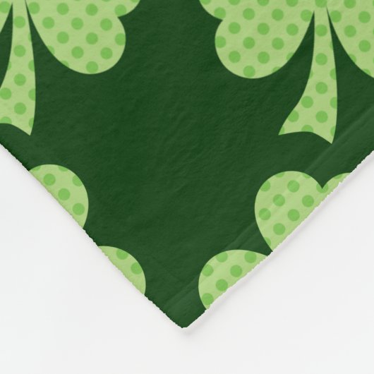 Couverture Polaire Shamrock vert Clover Pois motif (Coin)