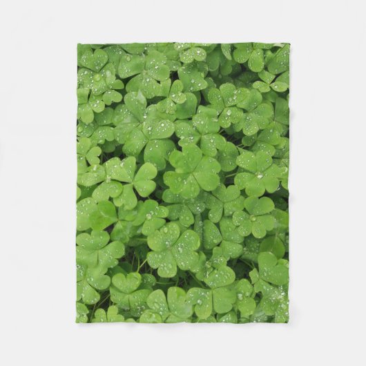 Couverture Polaire Shamrock vert frais, veine de St. Patricks (Devant)
