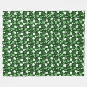 Couverture Polaire Shamrock vert, Saint Patrick's Day (Devant (Horizontal))